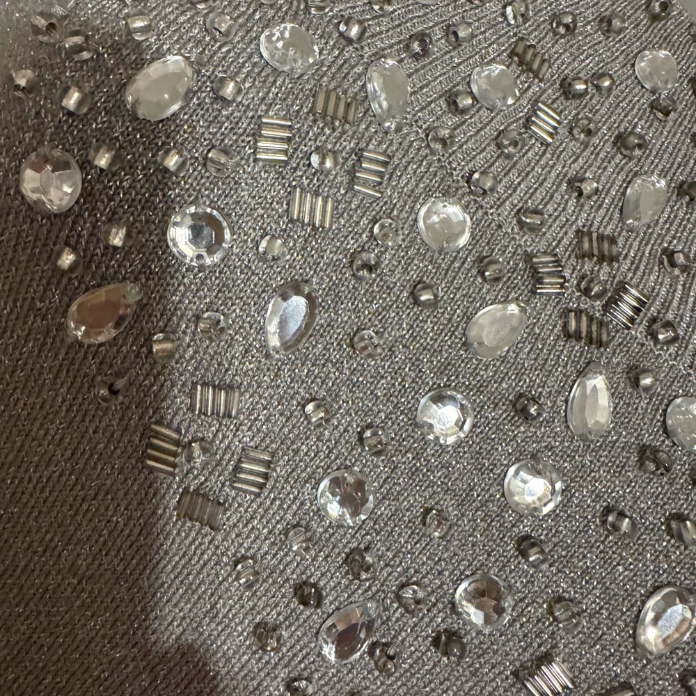 NWT GORGEOUS *SPECIAL OCASSION* SILVER SPARKLING TOP SMALL #6 - Picture 3 of 10